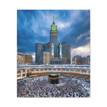 Majestic Kaaba Canvas – Mecca Clock Tower Wall Art (.75 Depth)