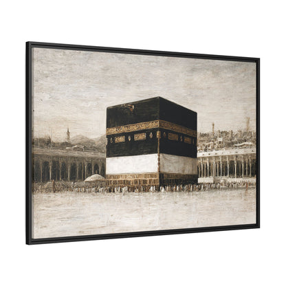 Vintage Kaaba – Hajj Season Framed Canvas