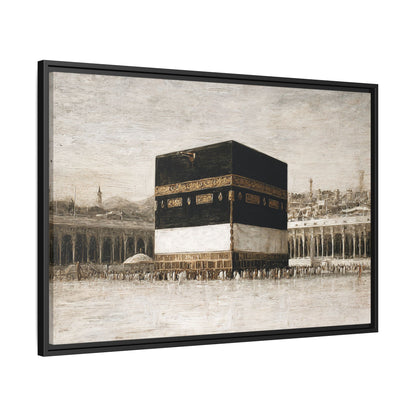 Vintage Kaaba – Hajj Season Framed Canvas
