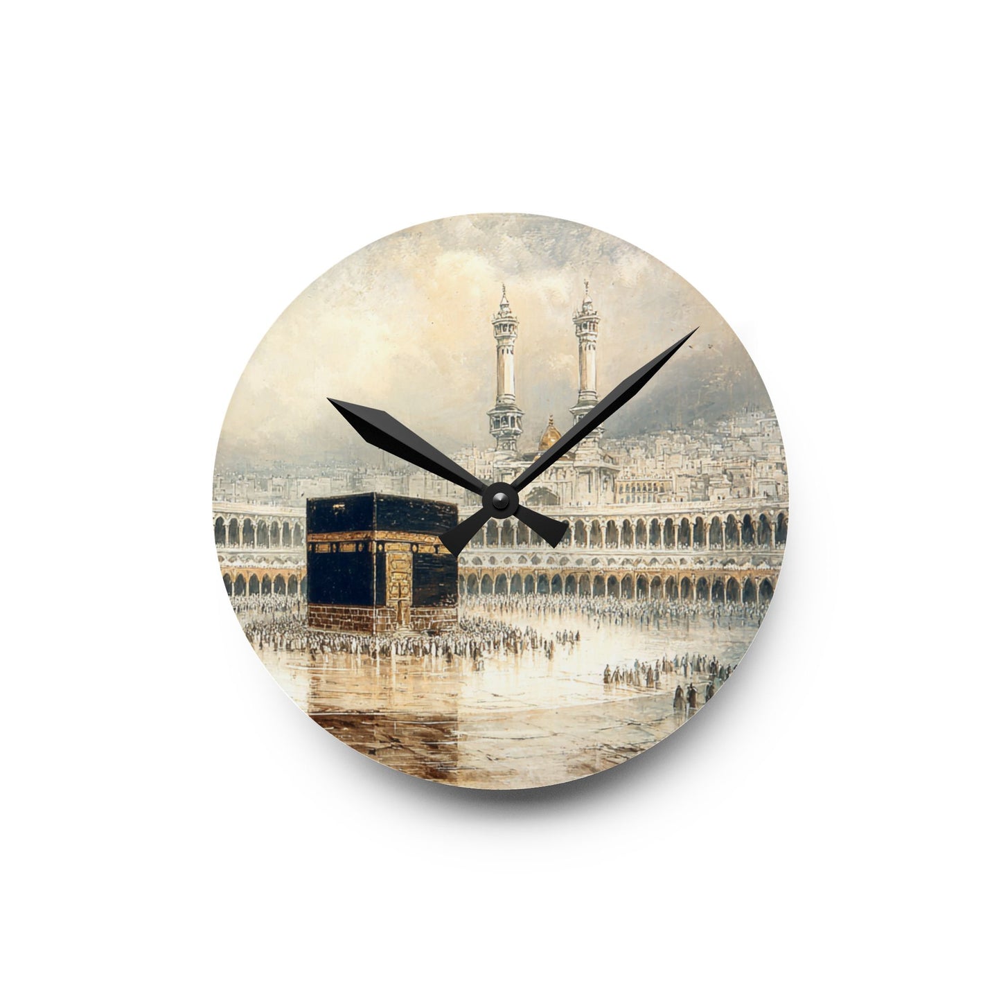 Kaaba Acrylic Wall Clock - No Numerals