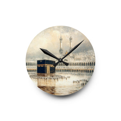 Kaaba Acrylic Wall Clock - No Numerals