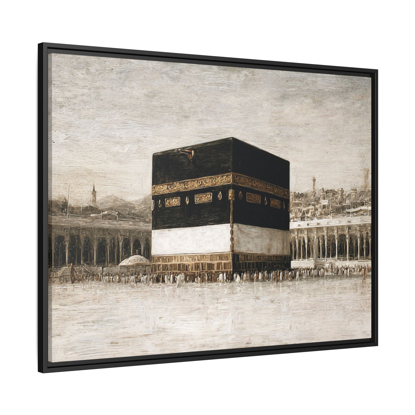 Vintage Kaaba – Hajj Season Framed Canvas