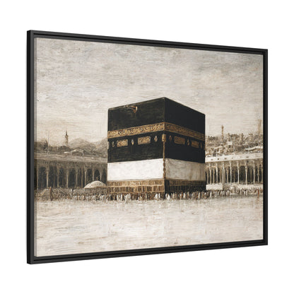 Vintage Kaaba – Hajj Season Framed Canvas