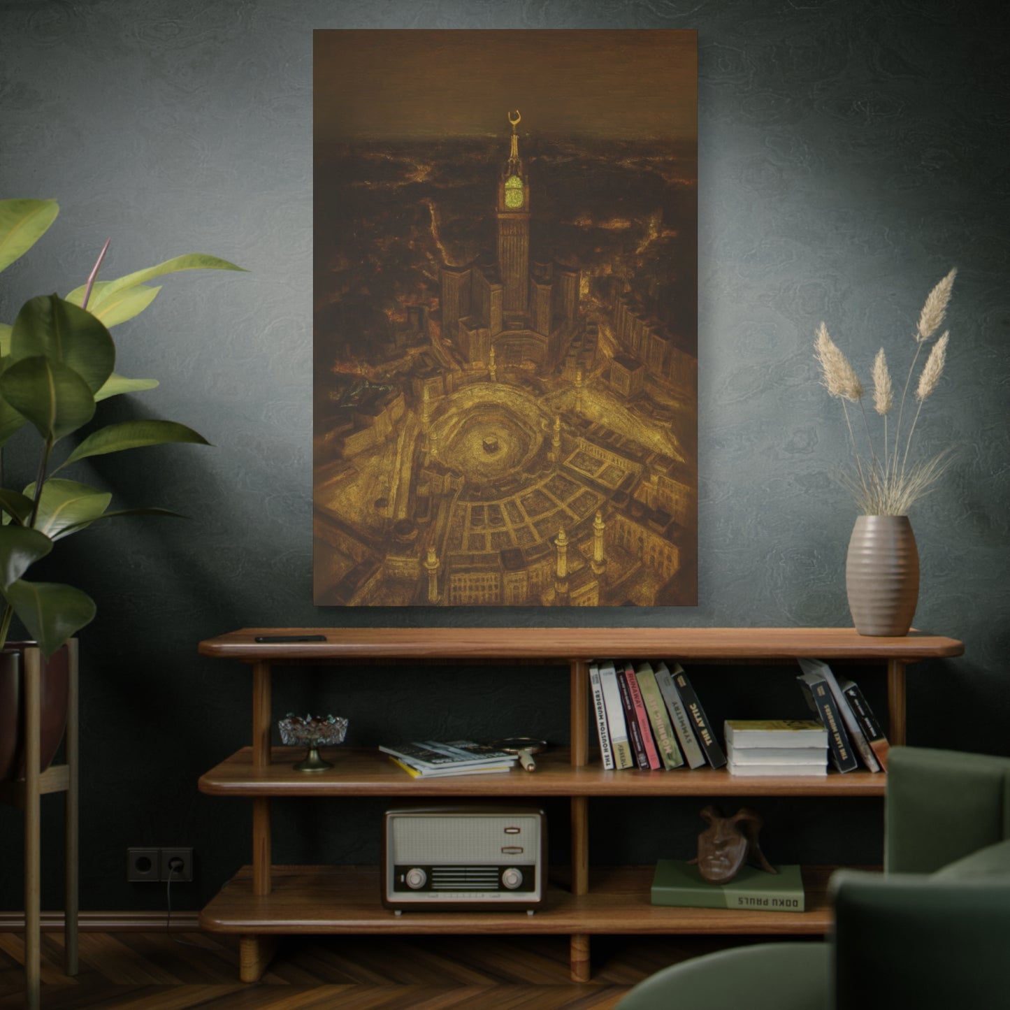 Kaaba Under the Night Sky – Canvas Wall Art (1.25" Depth)