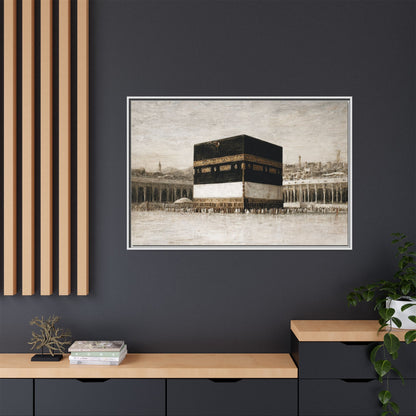 Vintage Kaaba – Hajj Season Framed Canvas