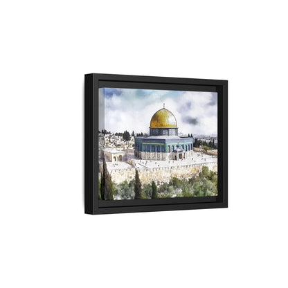 Dome of the Rock – Blue Sky & Olive Trees Framed Canvas