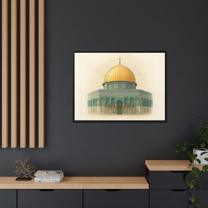 Dome of the Rock Modern Framed Canvas Art