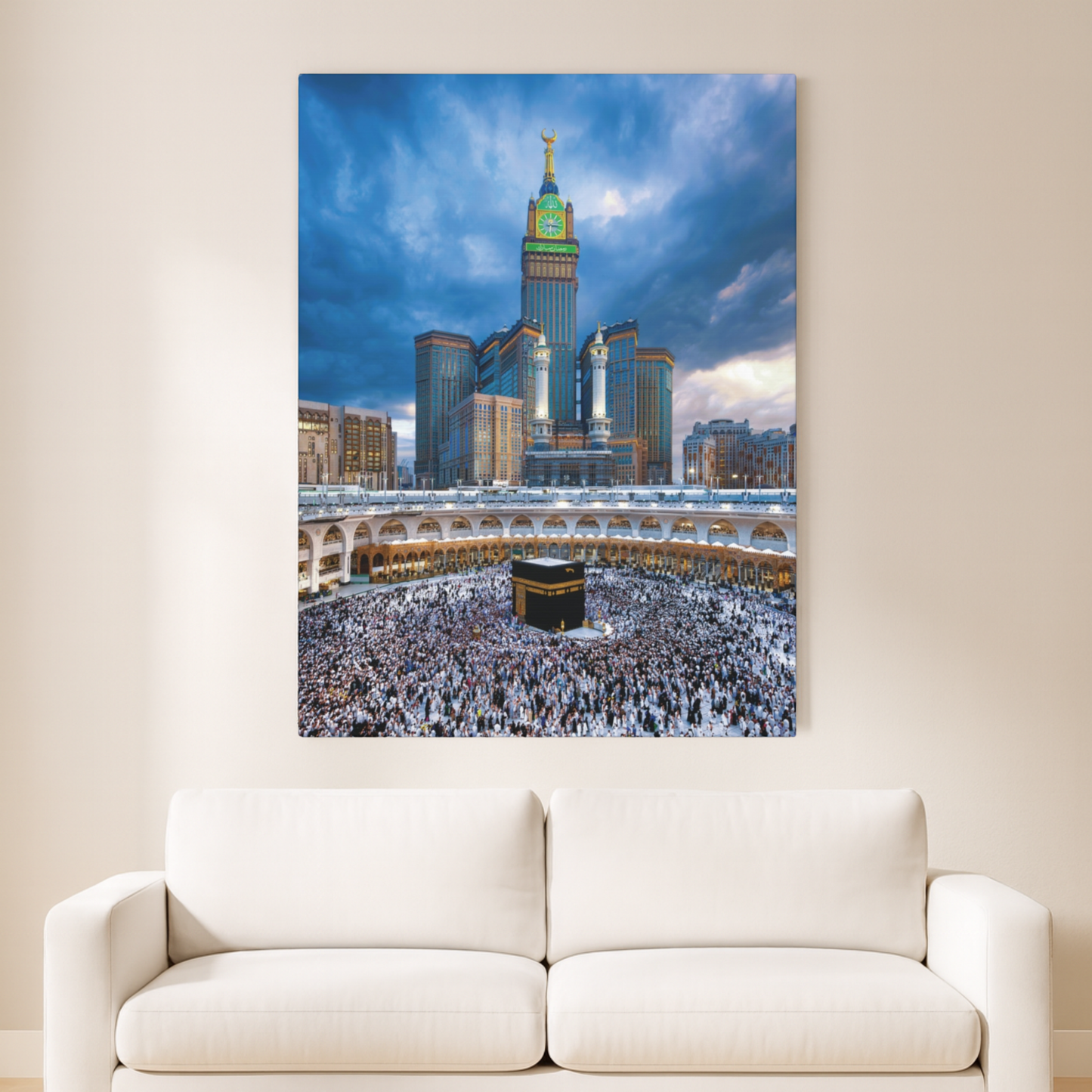Majestic Kaaba Canvas – Mecca Clock Tower Wall Art (.75 Depth)