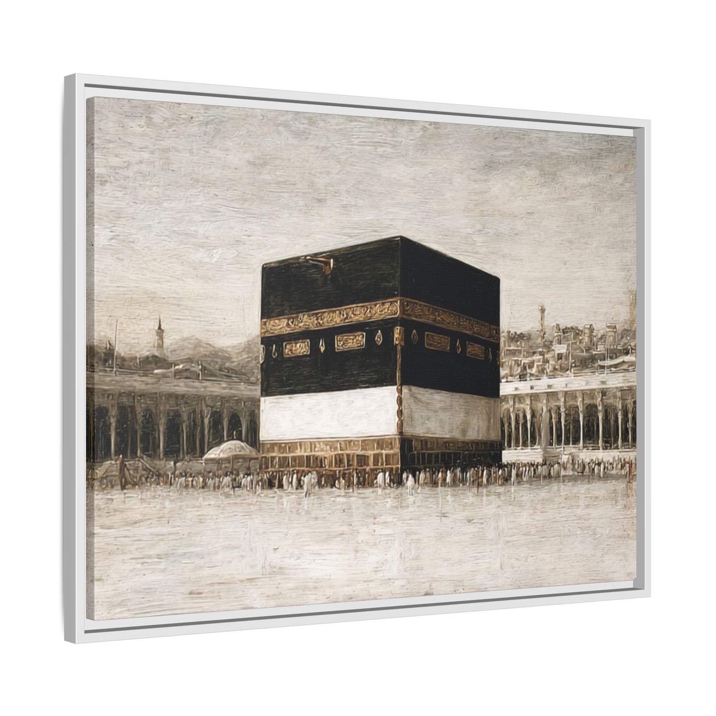 Vintage Kaaba – Hajj Season Framed Canvas