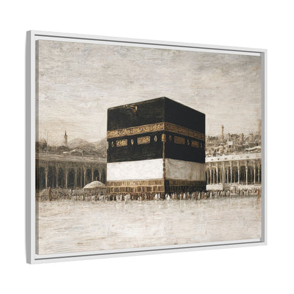 Vintage Kaaba – Hajj Season Framed Canvas