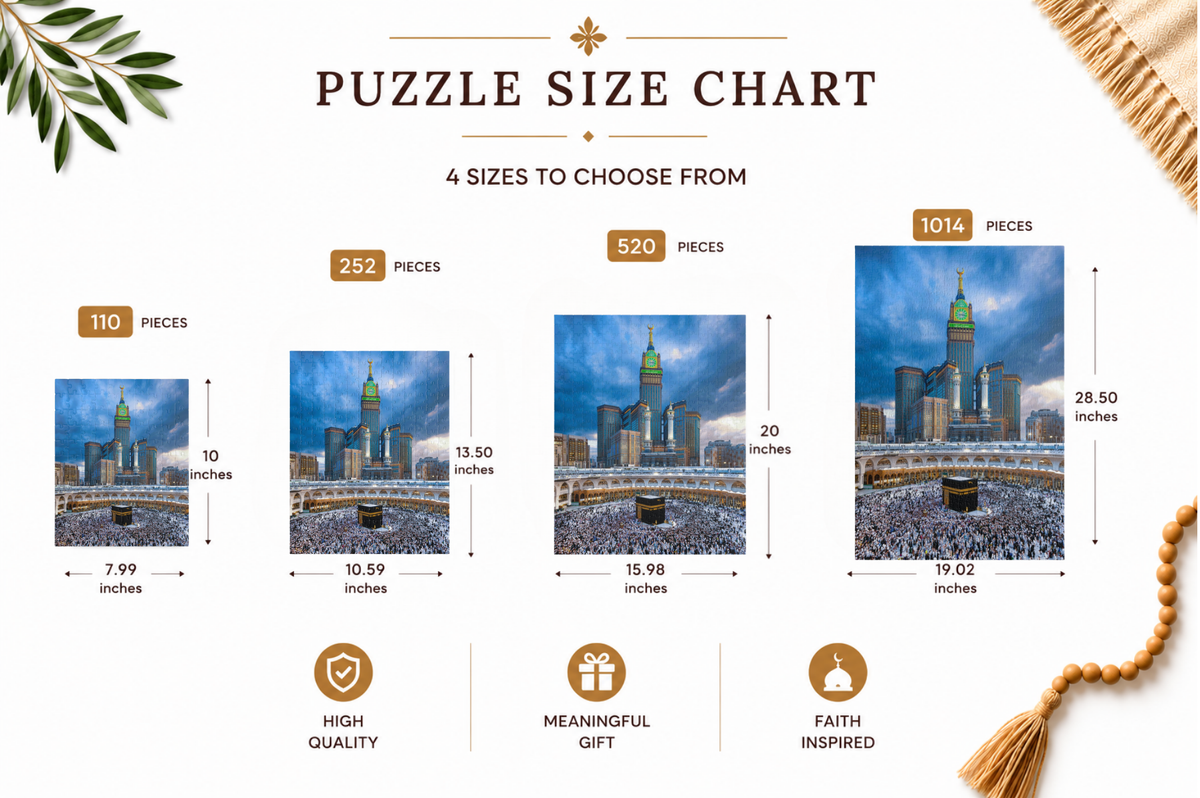 Kaaba & Makkah Clock Tower Puzzle – Mecca Islamic Jigsaw Puzzle