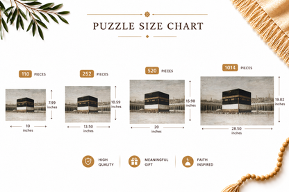 Kaaba Puzzle for Kids & Adults – Mecca Islamic Jigsaw Puzzle