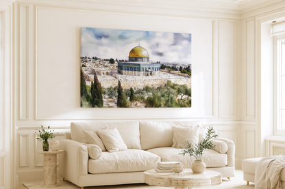 Dome of the Rock Islamic Canvas – Scenic Jerusalem Wall Art