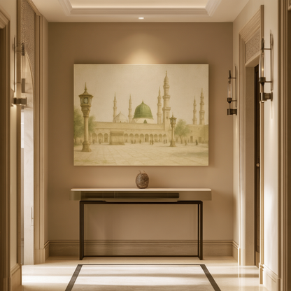 Masjid Nabawi Islamic Canvas Wall Art – Serene Medina Home Decor