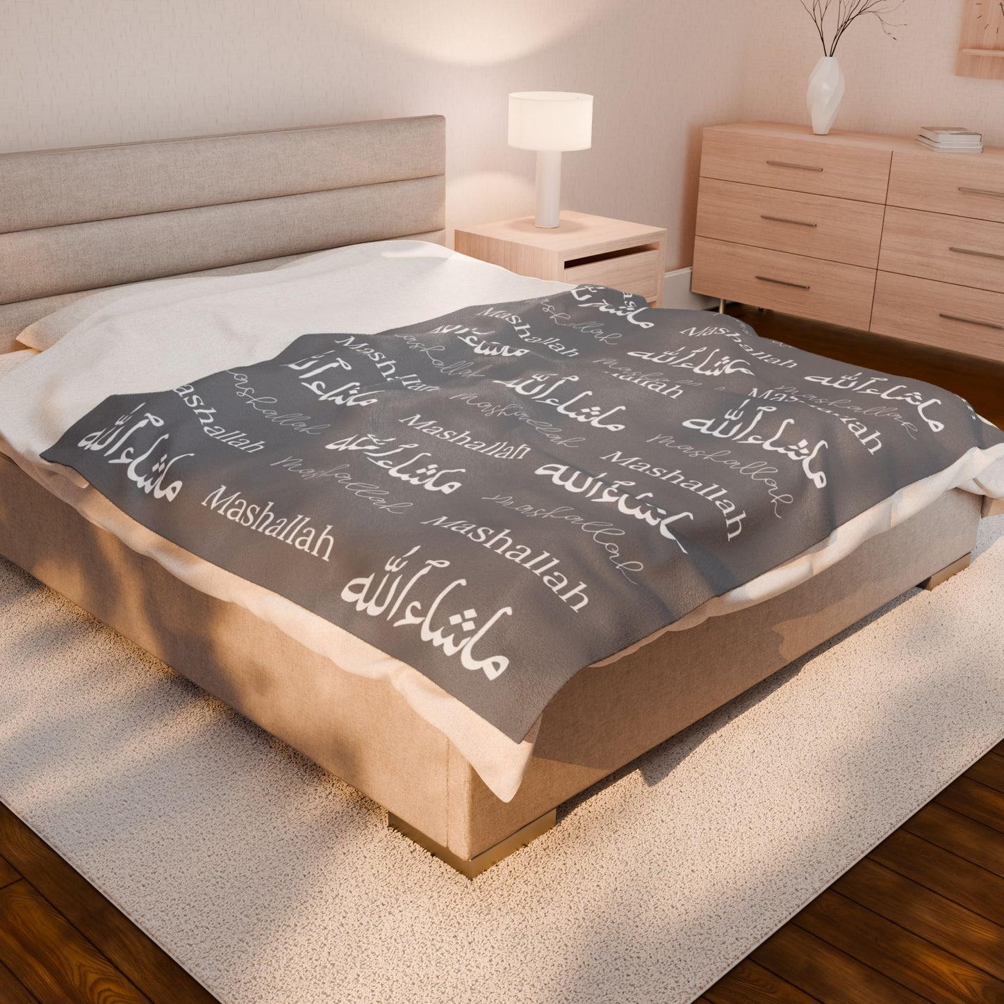 Mashallah Blanket – Grey & White