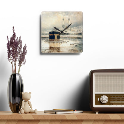 Kaaba Acrylic Wall Clock - No Numerals