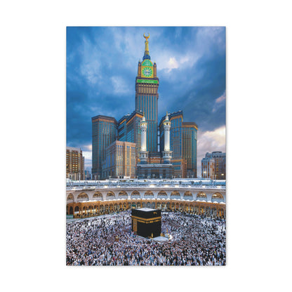 Majestic Kaaba Canvas – Mecca Clock Tower Wall Art (.75 Depth)