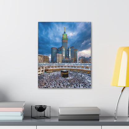 Majestic Kaaba Canvas – Mecca Clock Tower Wall Art (.75 Depth)