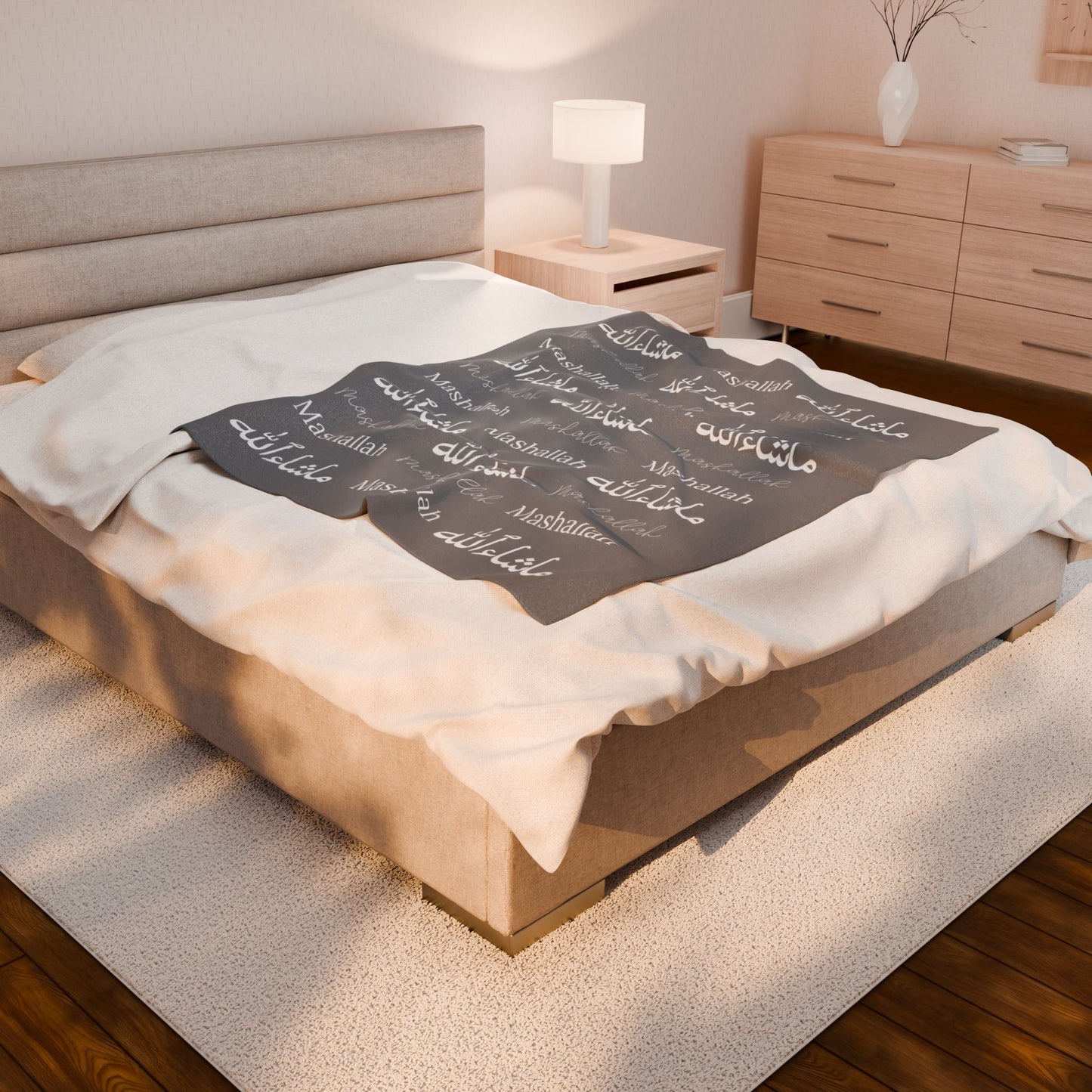 Mashallah Blanket – Grey & White