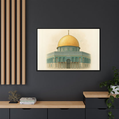 Dome of the Rock Modern Framed Canvas Art