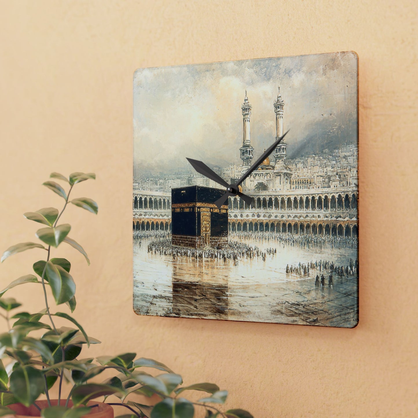 Kaaba Acrylic Wall Clock - No Numerals