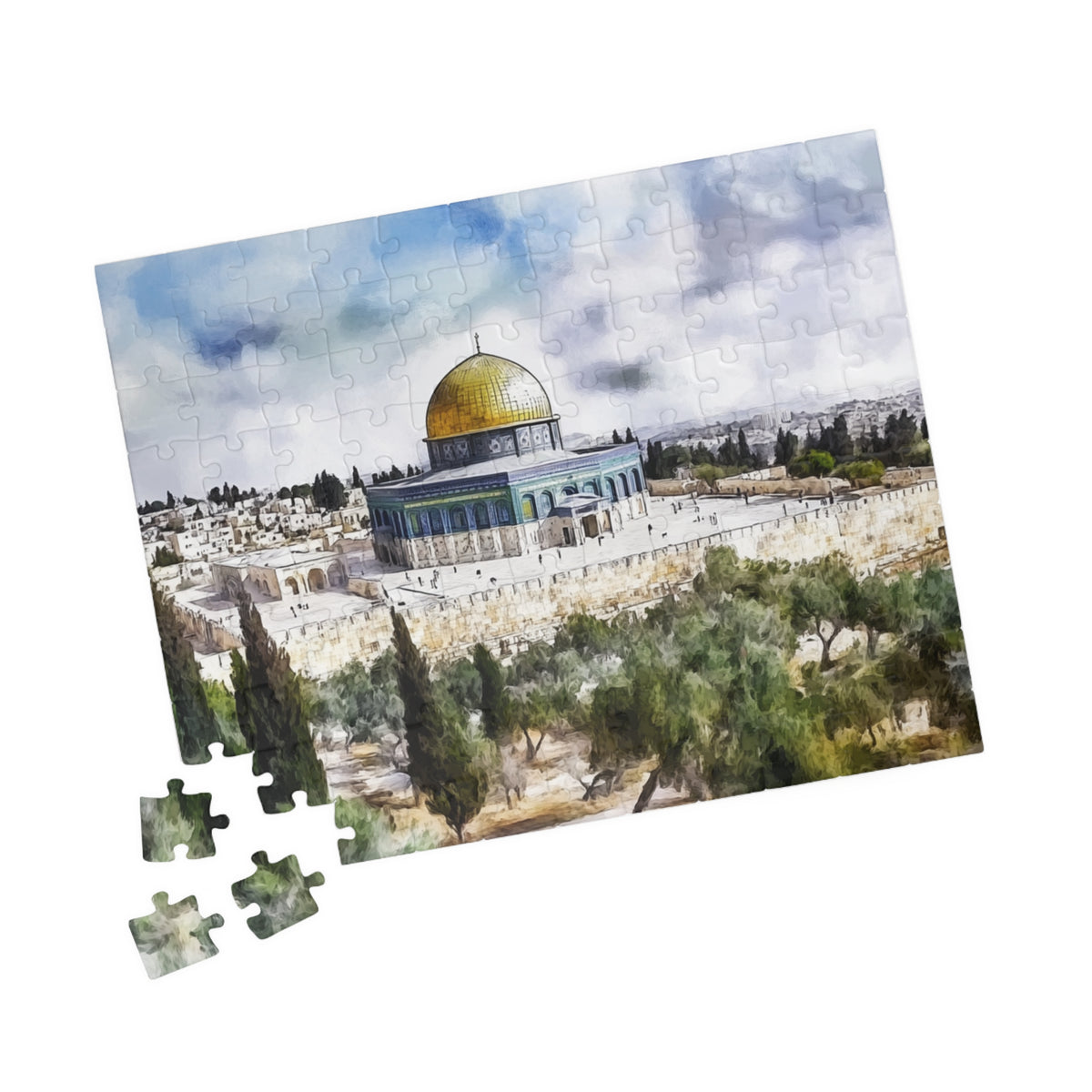 Dome of the Rock Puzzle – Blue Sky Jerusalem Islamic Jigsaw Puzzle
