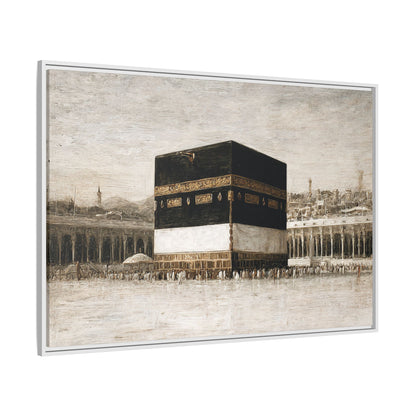 Vintage Kaaba – Hajj Season Framed Canvas