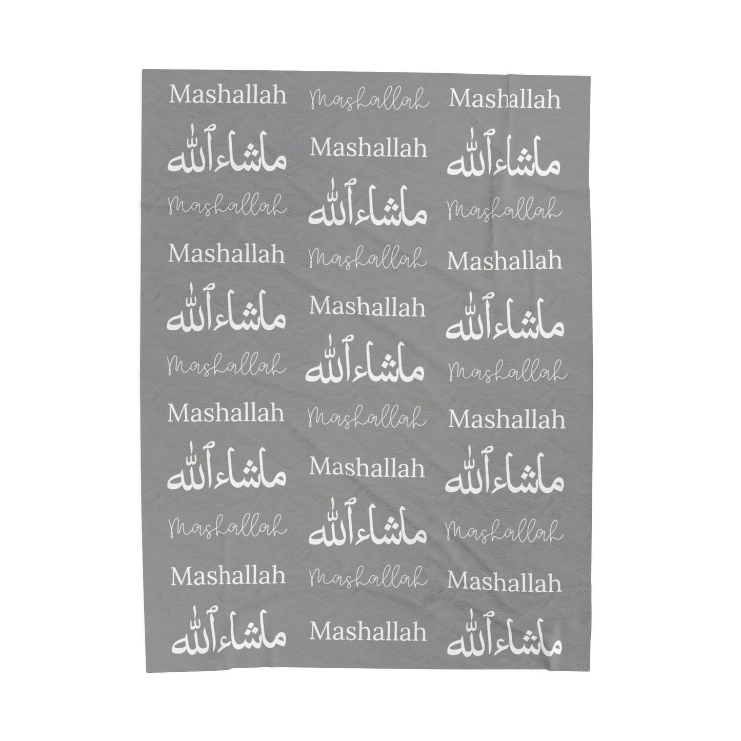 Mashallah Blanket – Grey & White