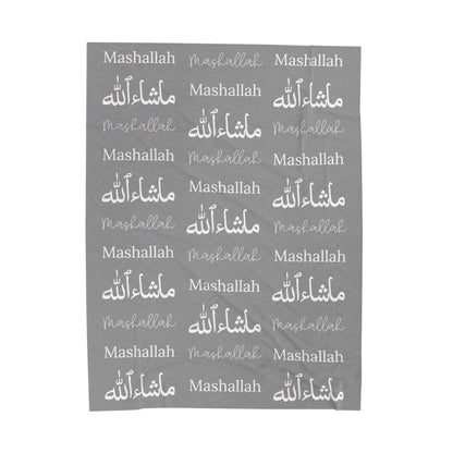 Mashallah Blanket – Grey & White