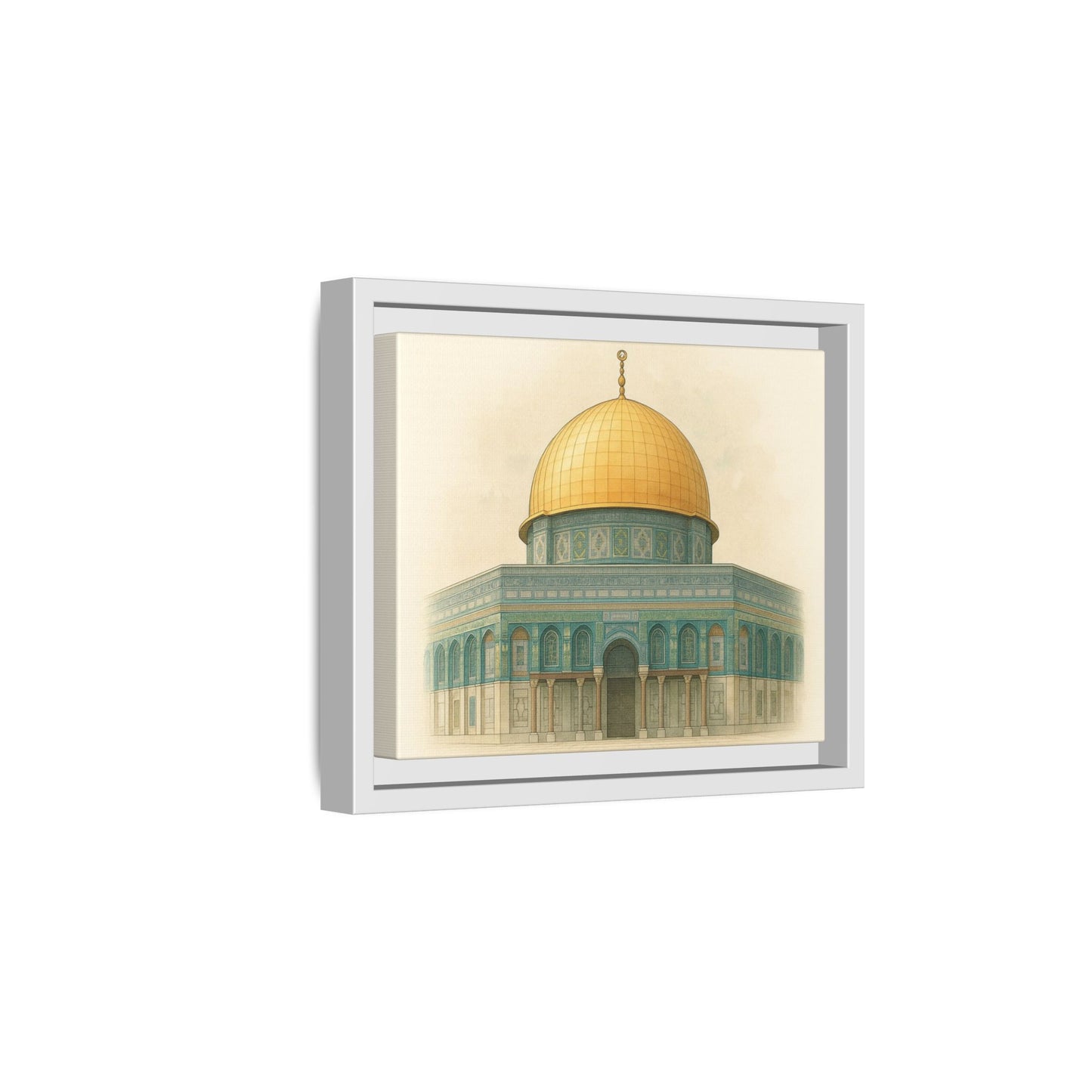 Dome of the Rock Modern Framed Canvas Art