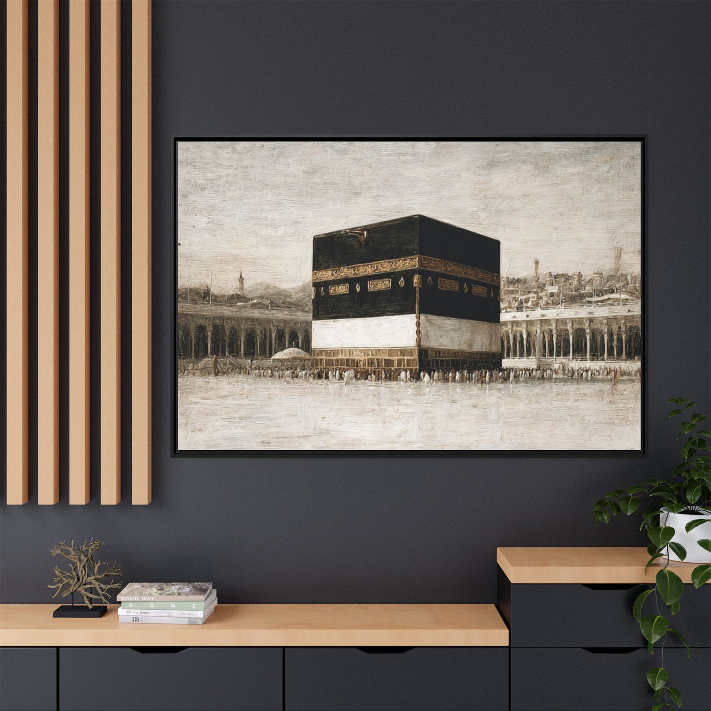 Vintage Kaaba – Hajj Season Framed Canvas