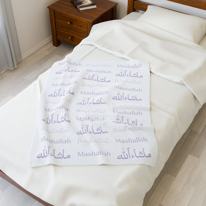 Mashallah Blanket – Lilac Text