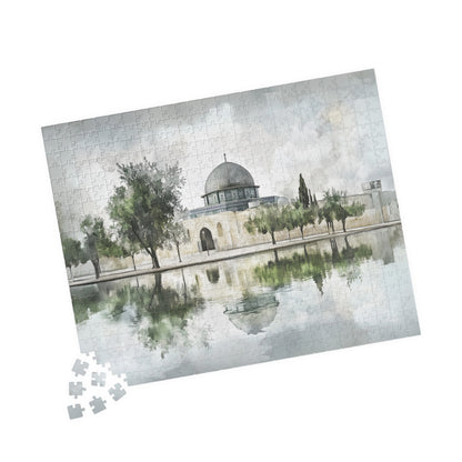 Masjid Al-Aqsa Watercolor Puzzle – Jerusalem Islamic Jigsaw Puzzle