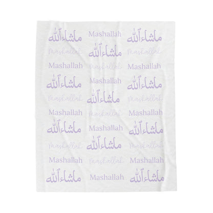 Mashallah Blanket – Lilac Text