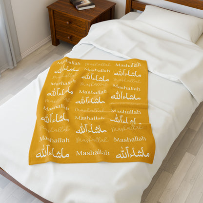 Mashallah Blanket – Yellow & White