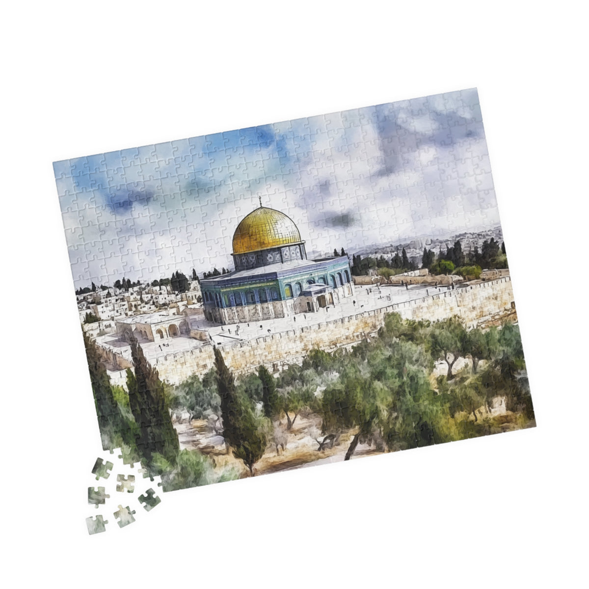 Dome of the Rock Puzzle – Blue Sky Jerusalem Islamic Jigsaw Puzzle