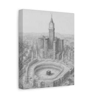 Makkah Skyline Canvas – Kaaba & Clock Tower Art (1.25" Depth)
