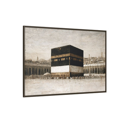 Vintage Kaaba – Hajj Season Framed Canvas