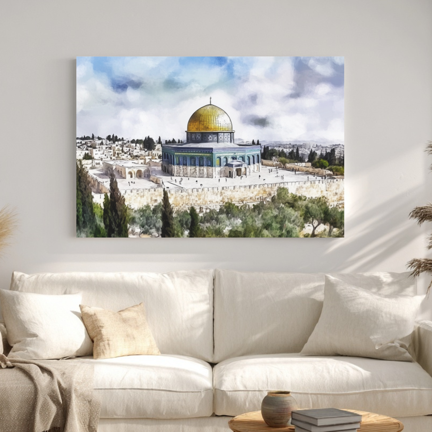 Dome of the Rock Islamic Canvas – Scenic Jerusalem Wall Art