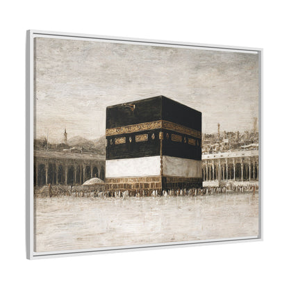 Vintage Kaaba – Hajj Season Framed Canvas