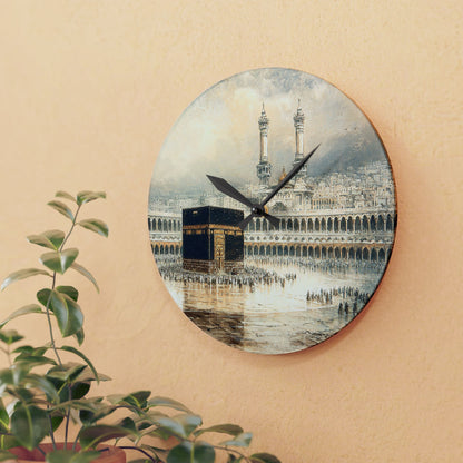 Kaaba Acrylic Wall Clock - No Numerals