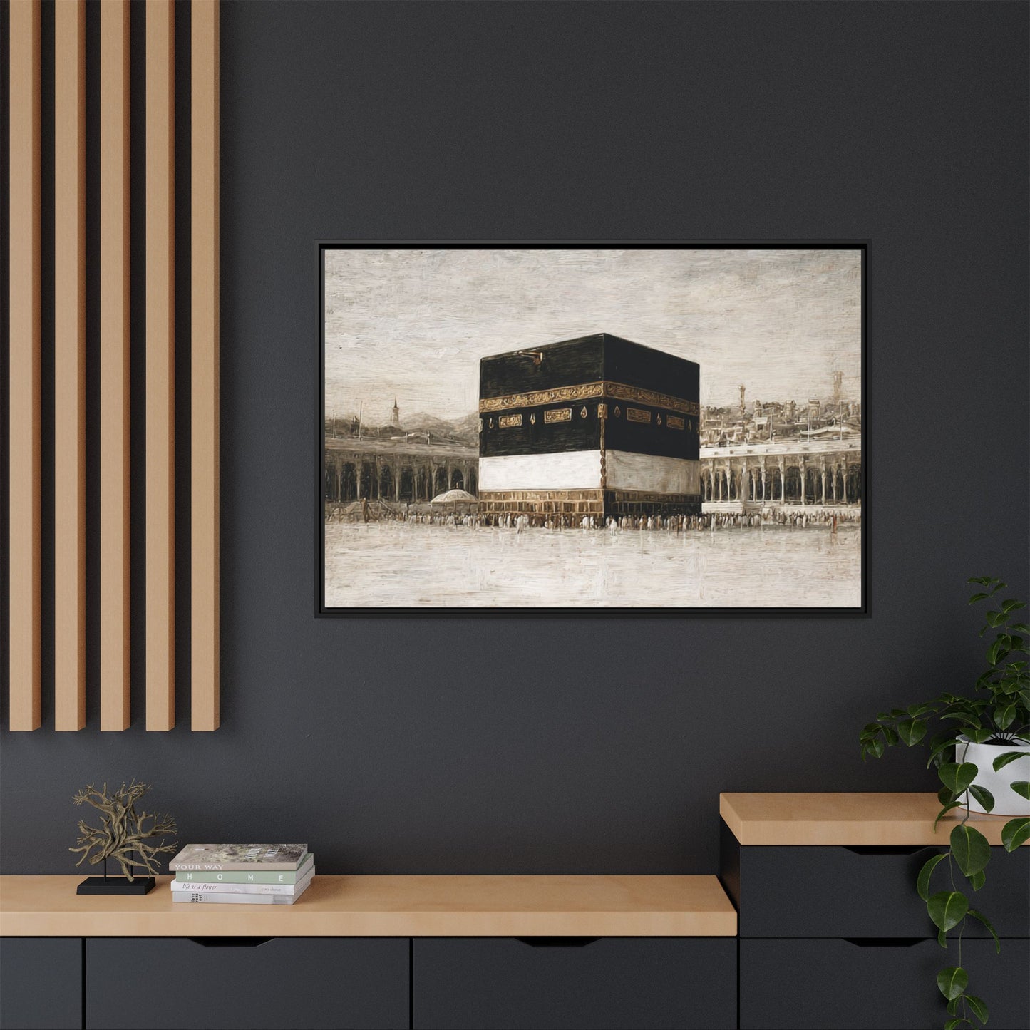 Vintage Kaaba – Hajj Season Framed Canvas