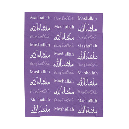 Mashallah Blanket – Purple & White