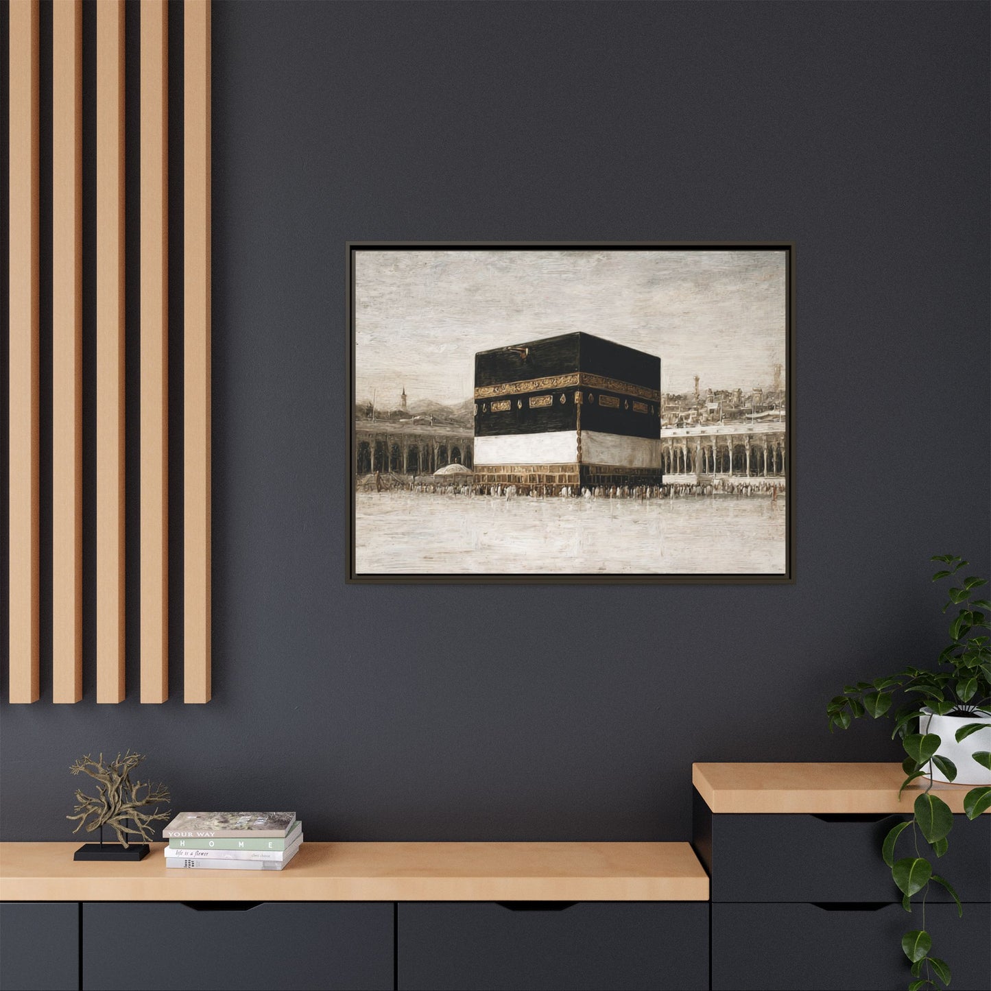 Vintage Kaaba – Hajj Season Framed Canvas