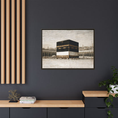 Vintage Kaaba – Hajj Season Framed Canvas