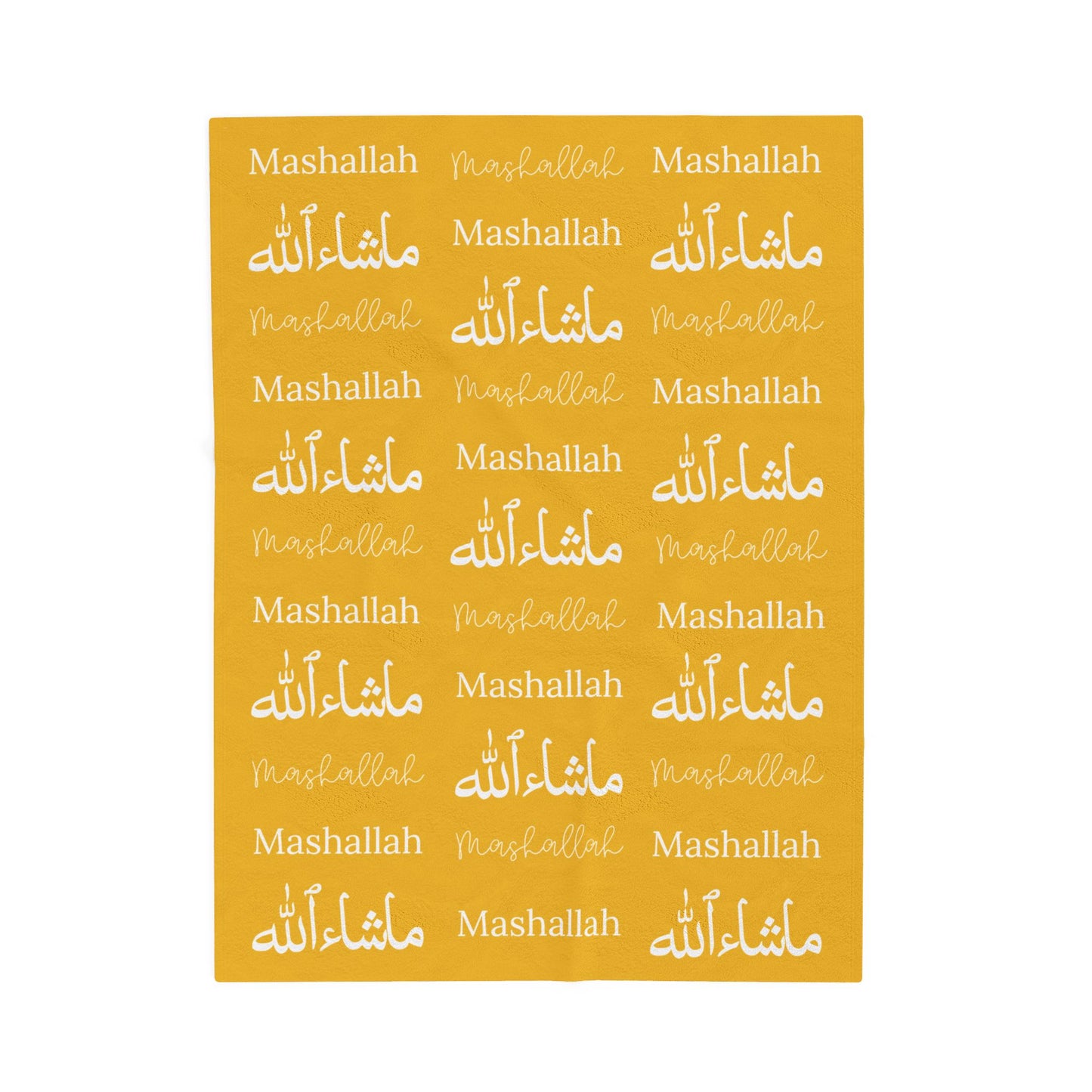 Mashallah Blanket – Yellow & White