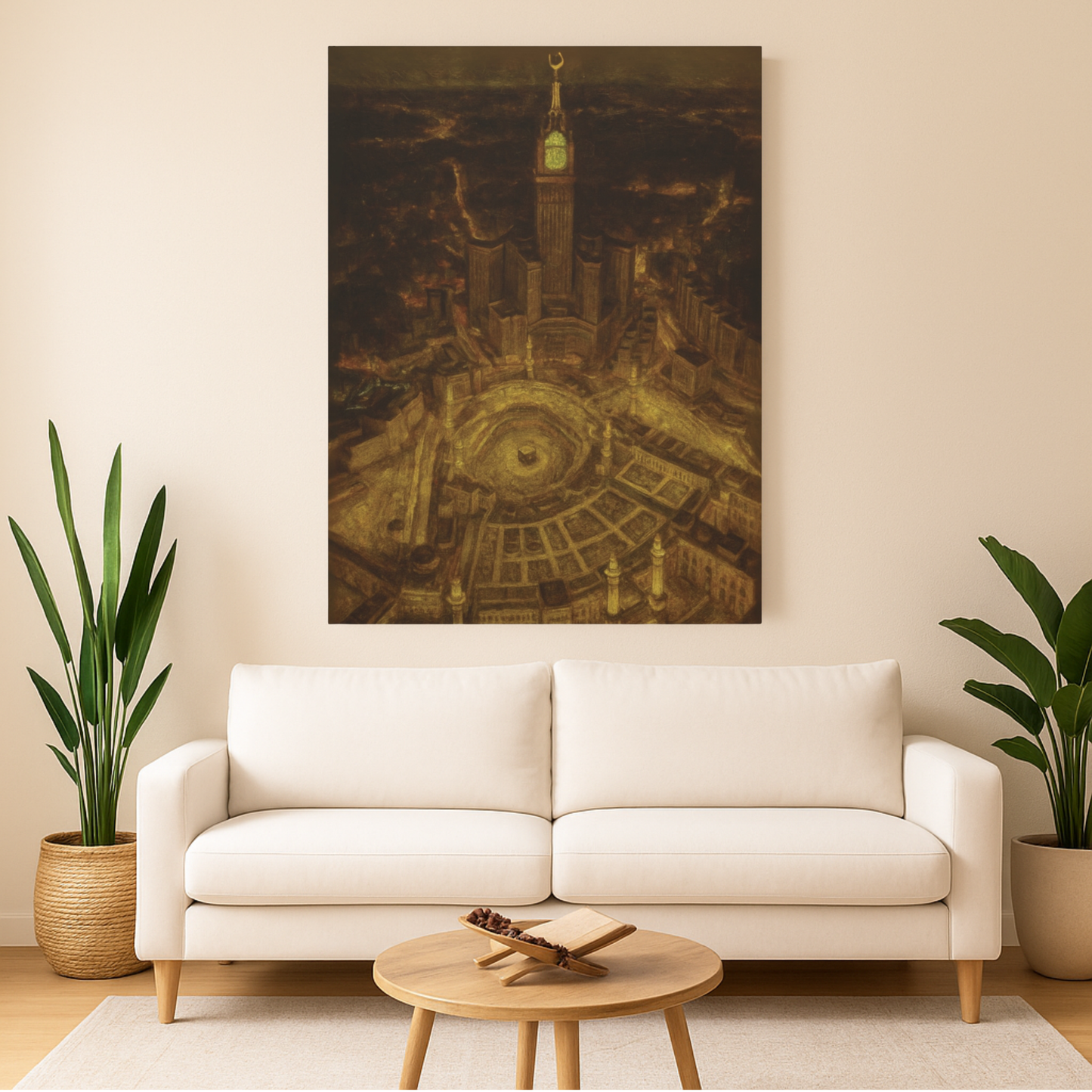 Kaaba Under the Night Sky – Canvas Wall Art (1.25" Depth)