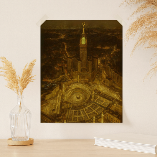 Night View Makkah Islamic Poster - Islamic Wall Art Print