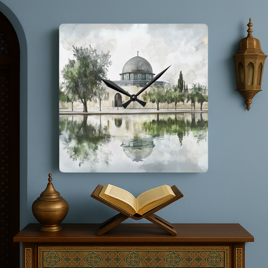 Masjid Al Aqsa Acrylic Wall Clock - No Numerals