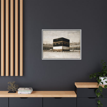 Vintage Kaaba – Hajj Season Framed Canvas